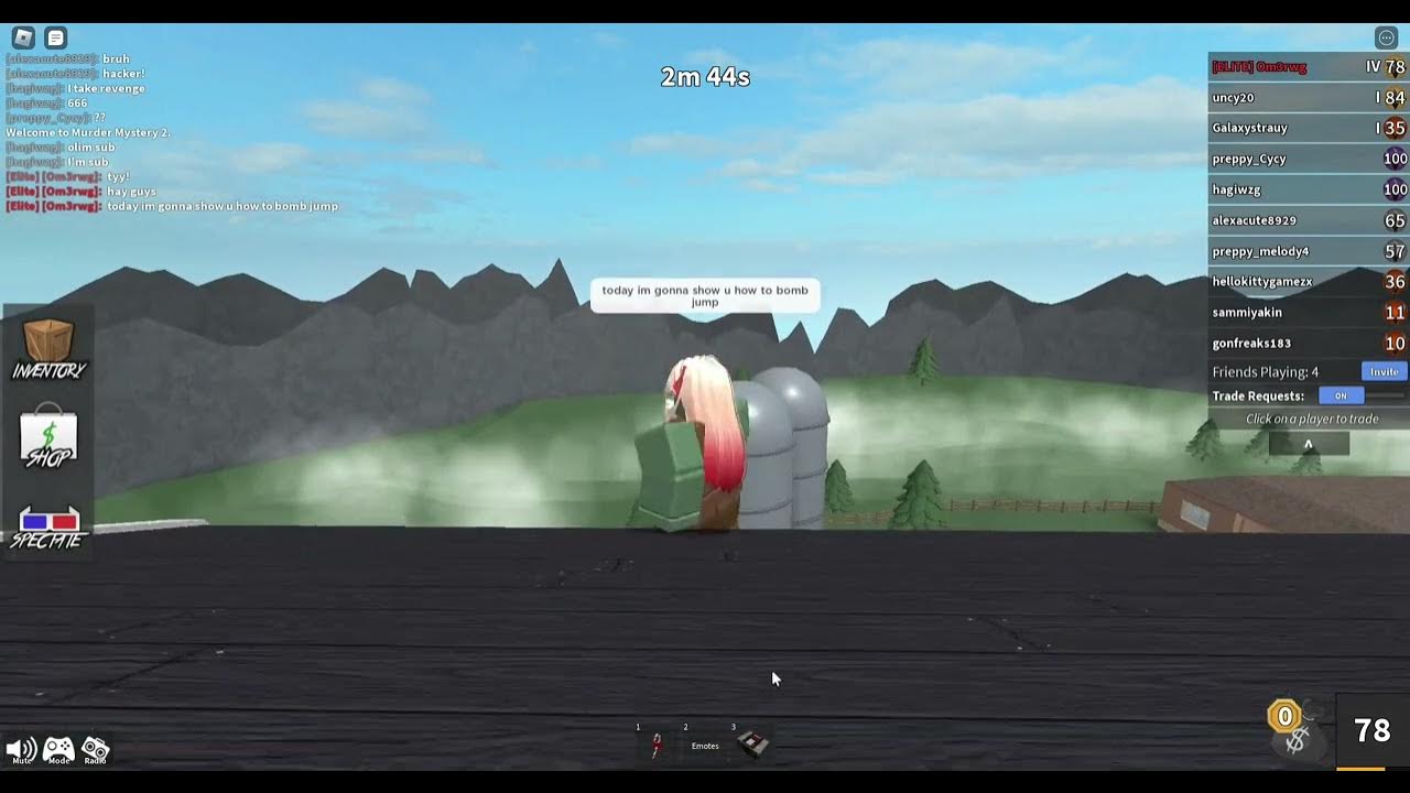 How to bomb jump in mm2 no shift lock! YouTube