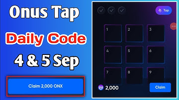 Onus daily code 4 september | 4 september onus tap tap tap daily code today | onus today code