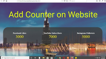 Counter Up Number Animation Only With Javascript