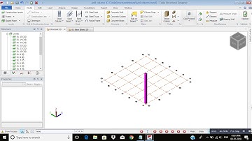 Tekla structural Designer 2017 add column properties.