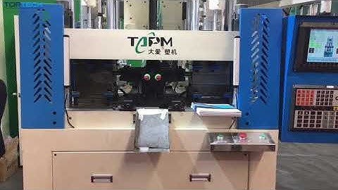 Center Rotary double color vertical injection molding machine, making plastic handles