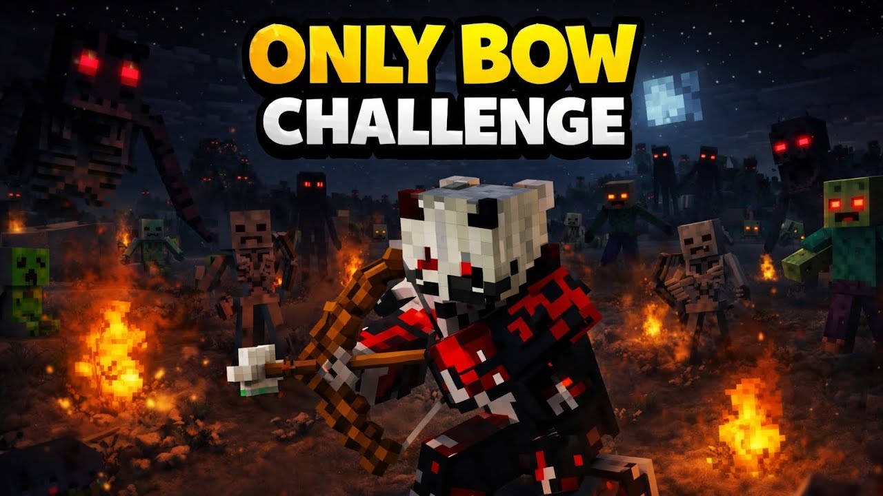 Only bow challenge in Minecraft PVM