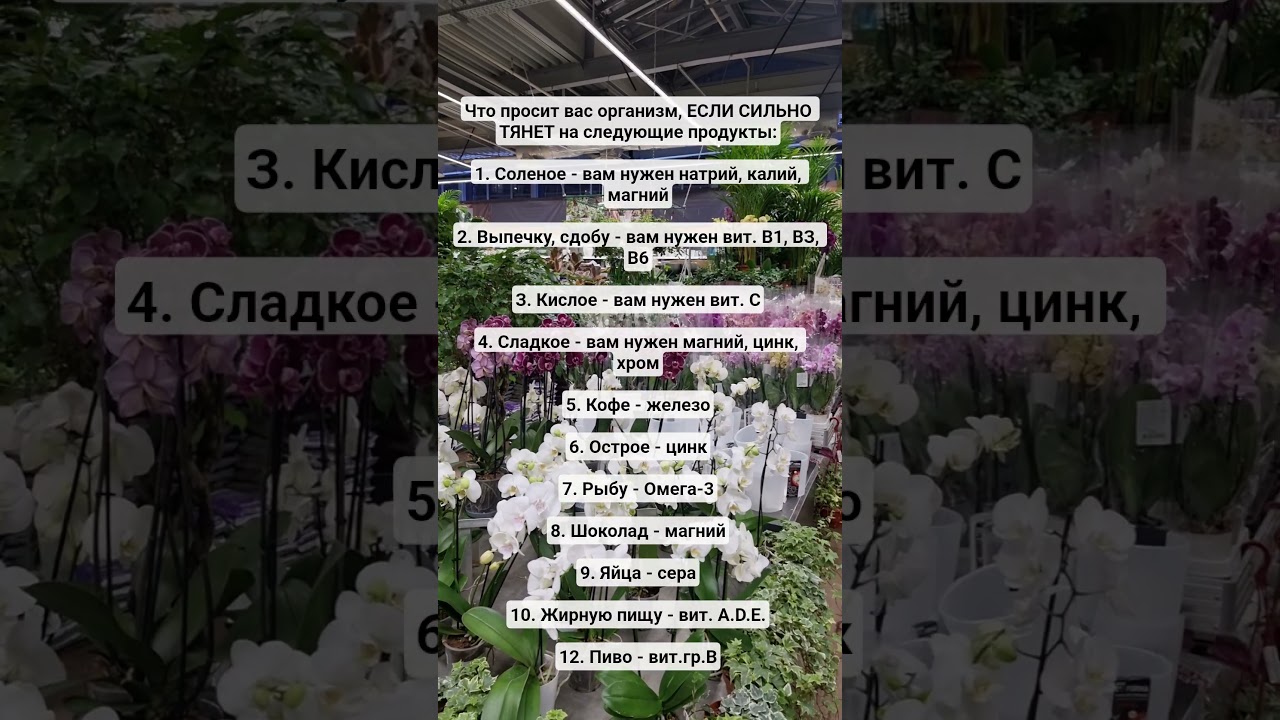 Что просит вас организм, ЕСЛИ СИЛЬНО ТЯНЕТ на следующие продукты?! Подсказки на видео! 