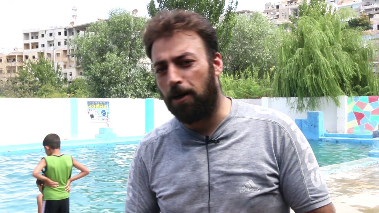 فعالية أُقيمت للأطفال بأحد المسابح في مدينة #حارم الدفاع المدني السوري 8-8-2018