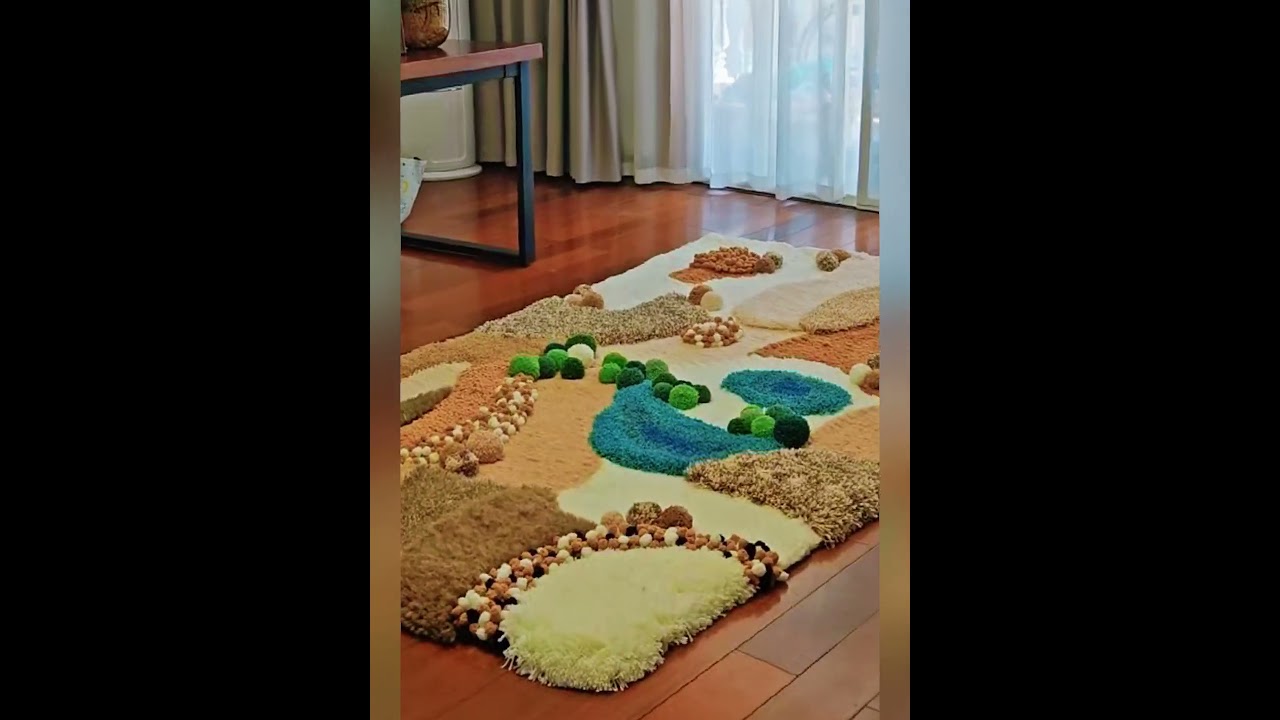 Feel the Comfort of Our Fluffy 3D Crochet Carpet | Perfect for Bare Feet! 👣