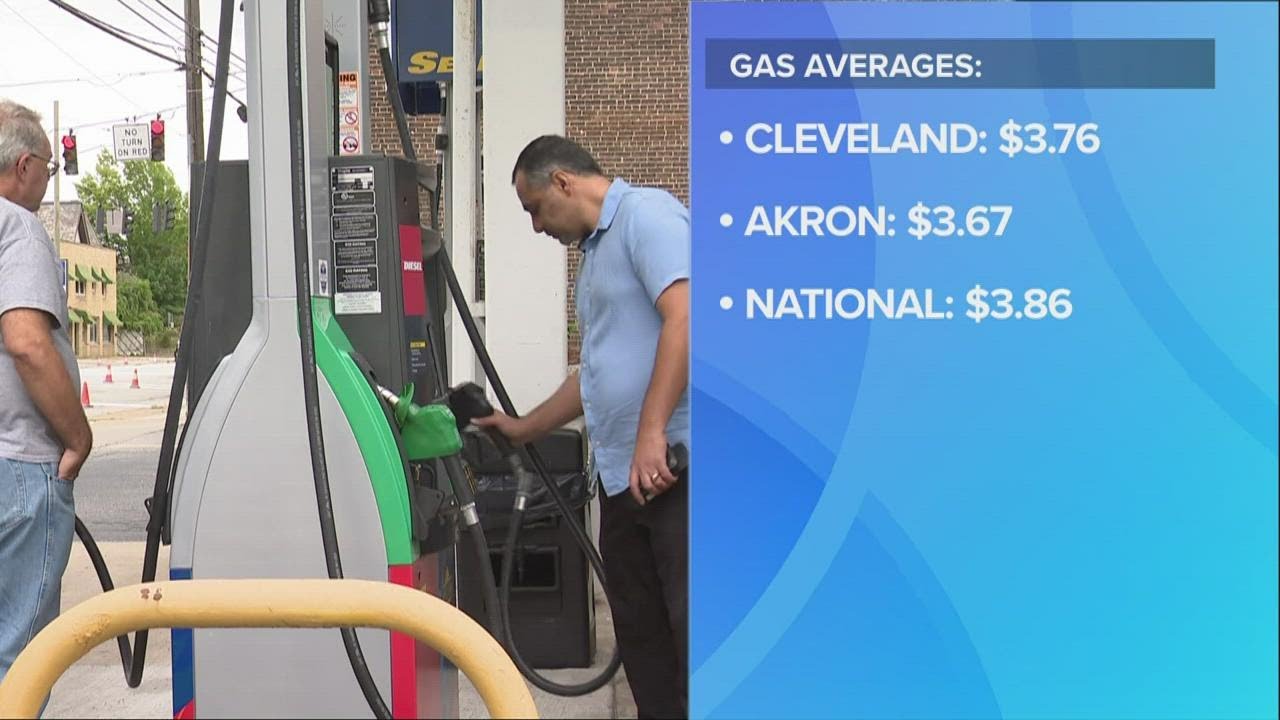 Gas prices drop 24 cents in Akron, 14 cents in Cleveland - YouTube