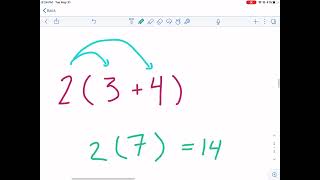 Math-Drills: Using the distributive property (no exponents)