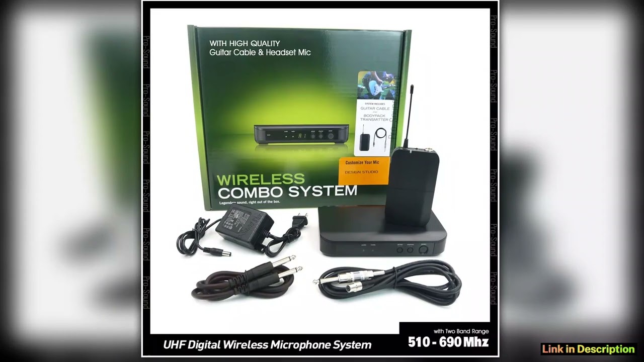 BLX4 UHF Digital Wireless System BLX14 with Bodypack Transmitter Headset Microphone Guitar Cable Fo