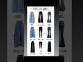 Types of Pants Every Girl Should Know 👖✨ Comment your Favourite One 😍