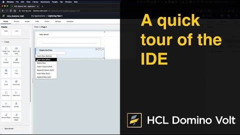 Lightning Tips - A tour of the IDE in HCL Domino Volt