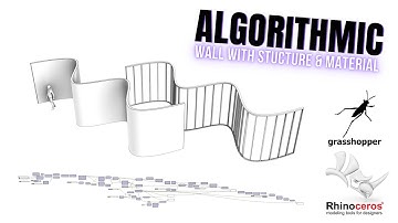Algorithmic Wall & Structure Rhino & Grasshopper parametric architecture & design full tutorial