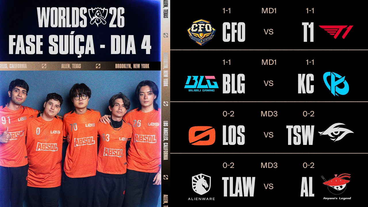 Worlds 2026 | Fase Suíça - Dia 4 (Md3)