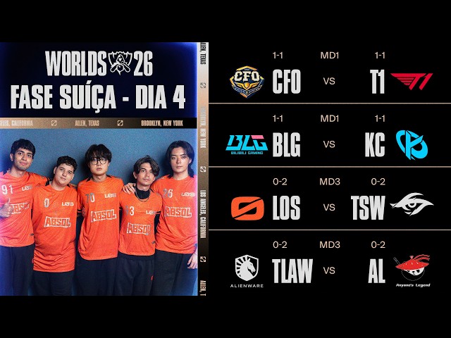 Worlds 2026 | Fase Suíça - Dia 4 (Md3)