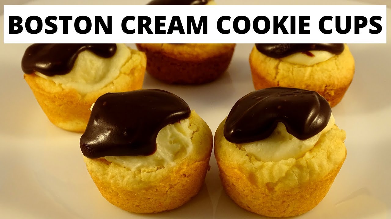 Boston Cream Cookie Cups