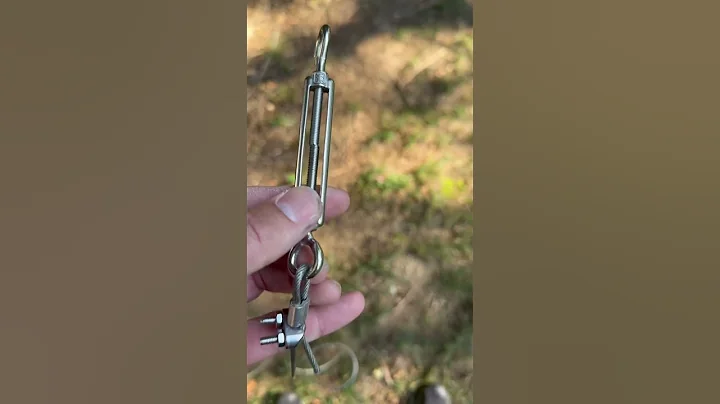 Steel cable wire with turnbuckles review for a giant #sportsnet that im putting up in my yard #cable