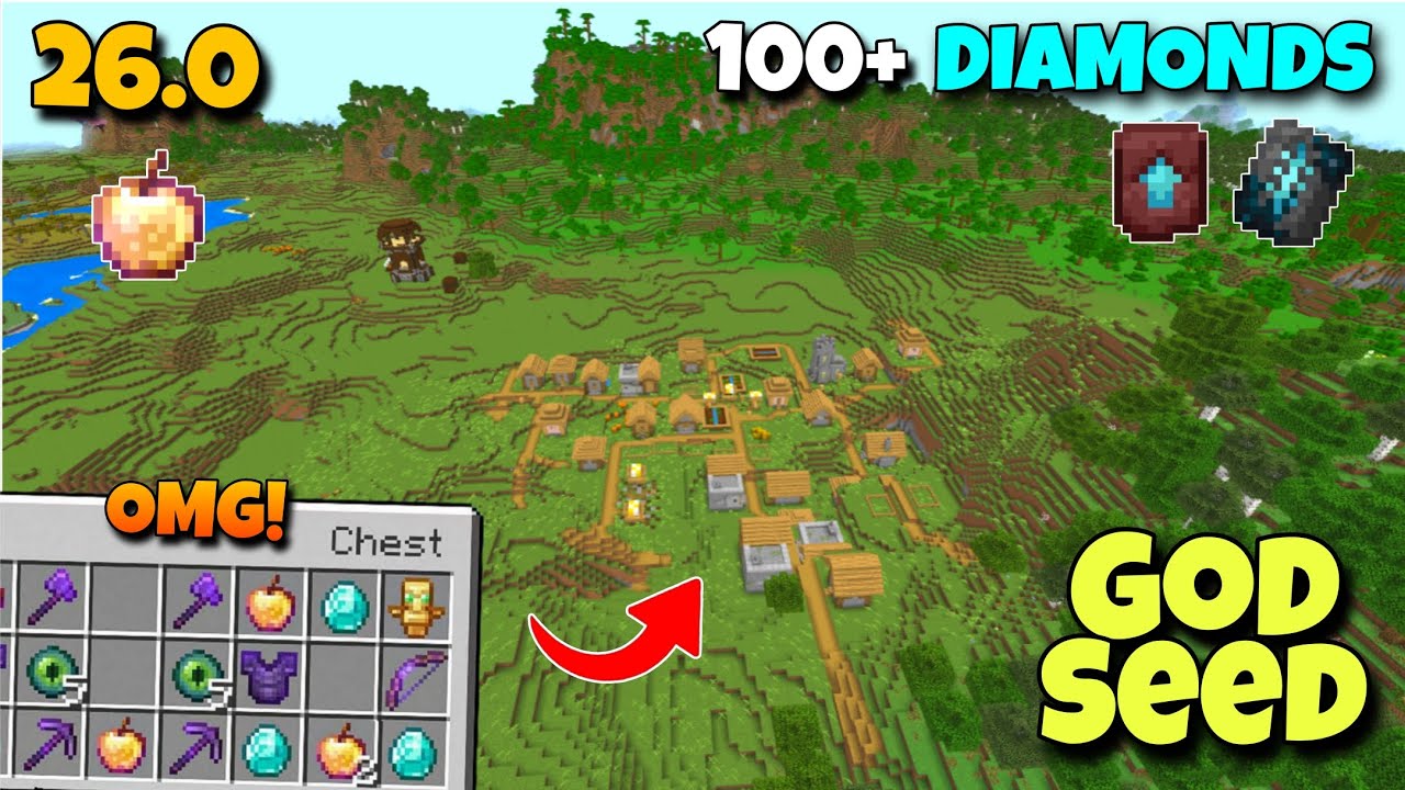 🔥(God Seed) For Minecraft 1.21 Bedrock & Pocket Edition | Seed Minecraft 1.21 | Minecraft Seeds