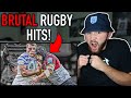 The MOST BRUTAL SPINE SHATTERING RUGBY HITS EVER! - American NFL Fan Reacts