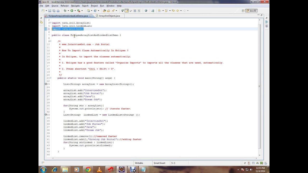 HOW TO IMPORT CLASSES AUTOMATICALLY IN ECLIPSE - YouTube