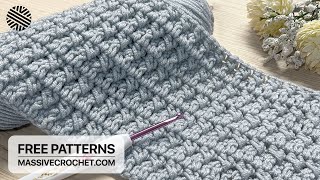 Super EASY & FAST Crochet Pattern for Beginners! ️ ? GROOVY Crochet Stitch for Baby Blanket & Bag