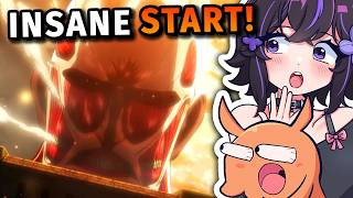 Non-Fan Reacts to Attack on Titan (Episodes 1+2)