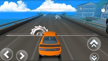 DEADLY RACE #2 Speed white car Bumps Challenge 3d Gameplay Android