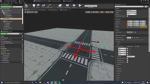 road system with procedural mesh generation.