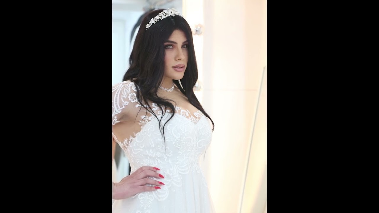 Crossdresser wears Wedding Dress for Photoshoot