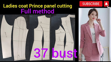 Learn to cut ladies coat Prince panel # coat cutting # with full method #
