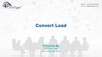 Convert Lead in CRMTiger App for vTiger