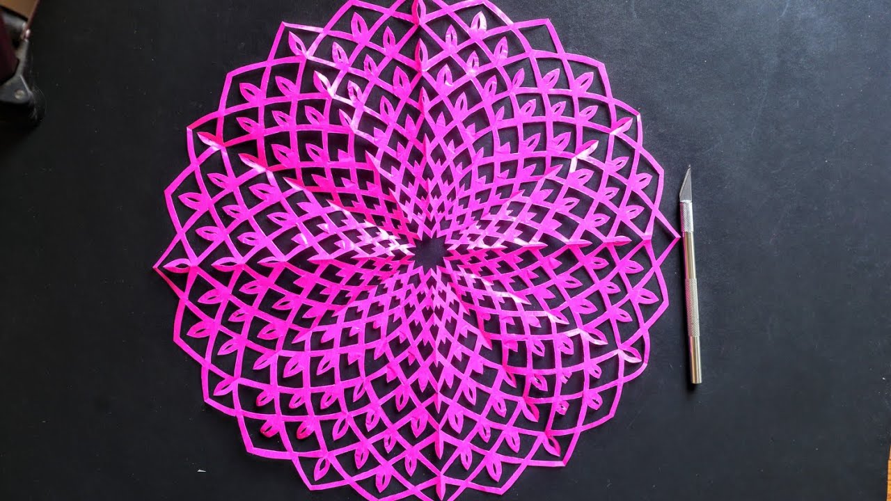 MANDALA DESIGN 7 / how to cut mandala / paper cutting art / rainbow art