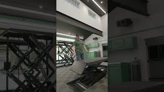 Recessed lifts are sick but you can also surface mount them. #garage #lift #tools #custom