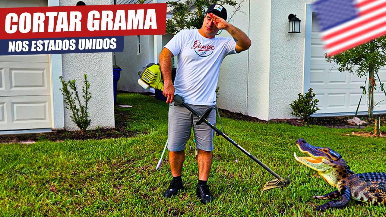 CORTAR GRAMA 🤑 QUANTO GANHA NOS EUA FLÓRIDA