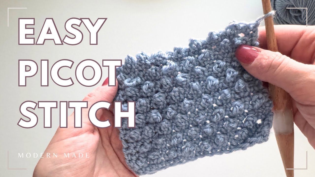 Научитесь вязать простой узор «пико» крючком.