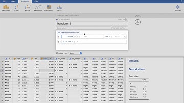 Jamovi: Split variable into high vs. low groups