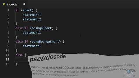 JavaScript asoslari. 13-Dars. if else haqida.