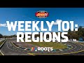 Weekly 101 the four regions of the nascar advance auto parts weekly series