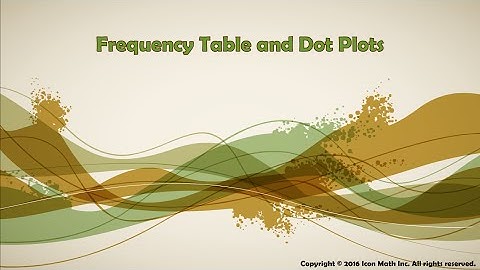 Frequency Table and Dot Plots