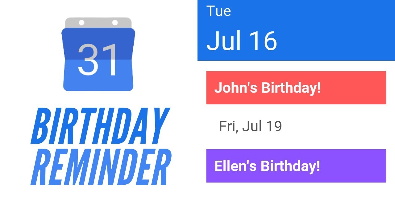 How to add Birthdays to Google Calendar YouTube