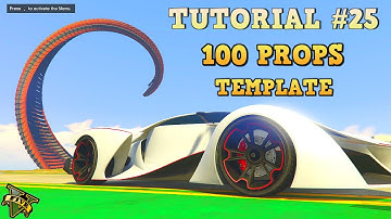 GTA 5 Tutorial #25 - 100 PROP TEMPLATE - HOW TO MOVE ENTIRE STUNT ( GTA V Content Creator )
