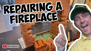 Bricklaying how to repair Fireplace brickwork #bricklaying #construction #build