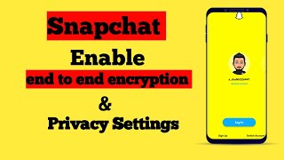 How to Enable end to end encryption in Snapchat || Snapchat privacy settings screenshot 2