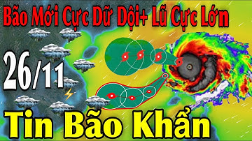 Bão Mới Cực Dữ Dội Lũ Cực Lớn Tin Bão Khẩn | Dự báo thời tiết ngày 26/11 | thời tiết 15 ngày Tới