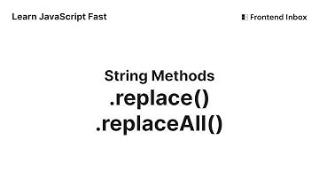 .replace() and .replaceAll() - String Methods - Learn JavaScript Fast