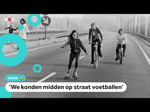 Fietsen op de snelweg: 50 jaar geleden kon het op autoloze zondag