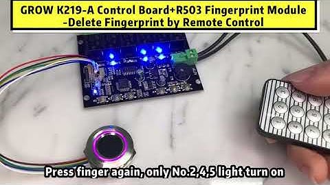 GROW K219 A+R503 Delete Fingerprint By Remote Control