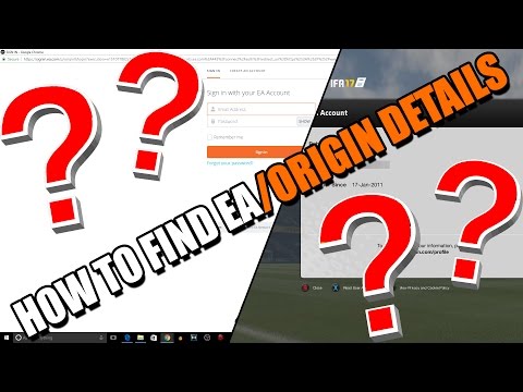 How To Find EA/Origin Account Details (Updated- Fifa 19 Web App, Apex Legends, Origin Games)