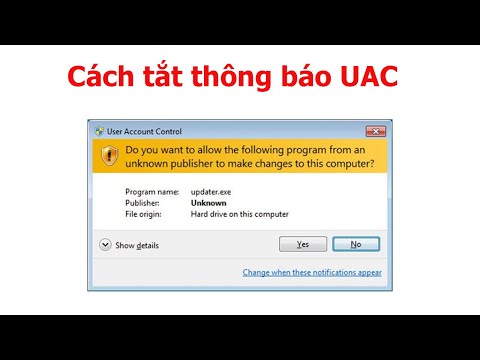 Cách tắt thông báo User Account Control (UAC) trên Windows 10