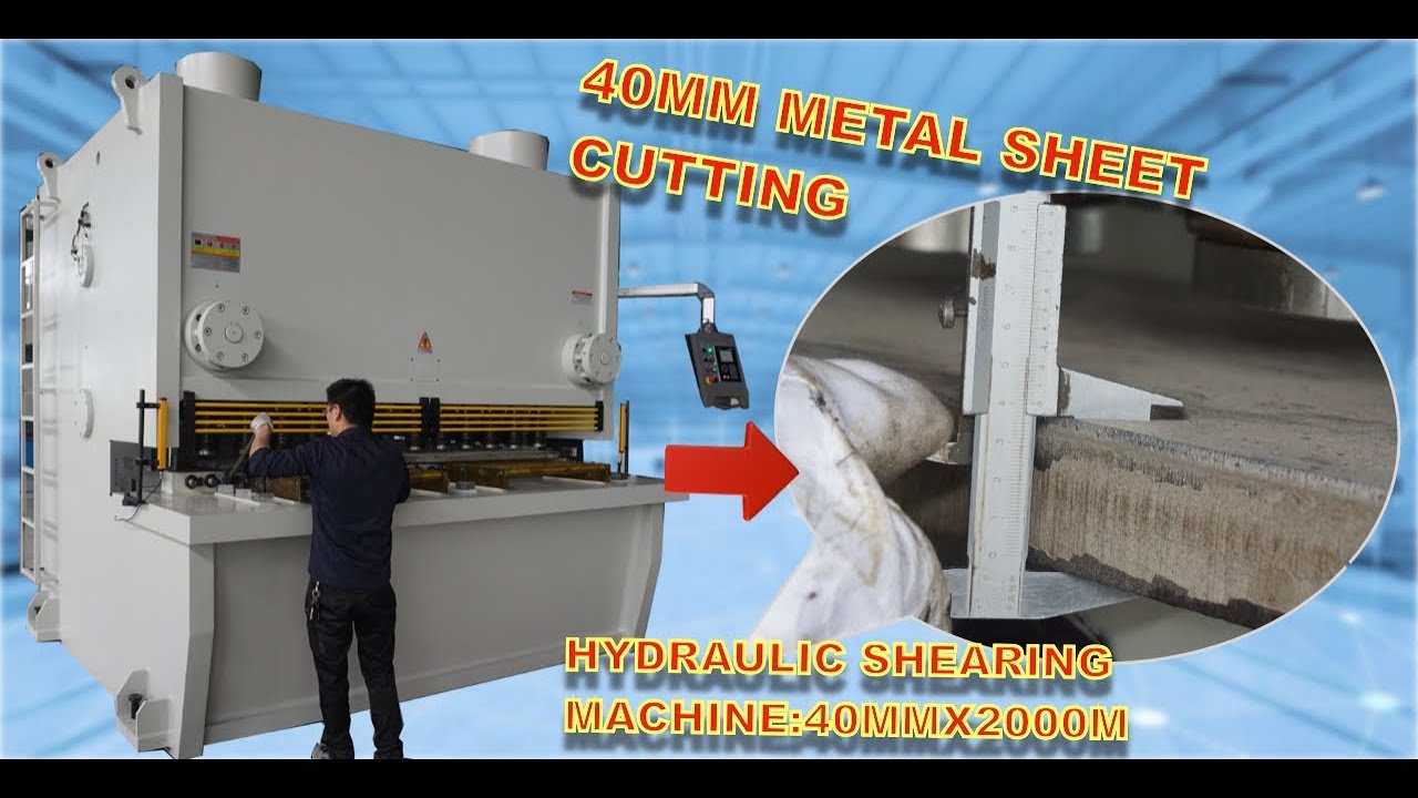 40MM METAL SHEET PLATE CUTTING|40MM THICKNESS SHEARING MACHINE|HYDRAULIC SHEARING MACHINE：40MMX2000