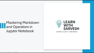 Mastering Markdown and Operators in Jupyter Notebook