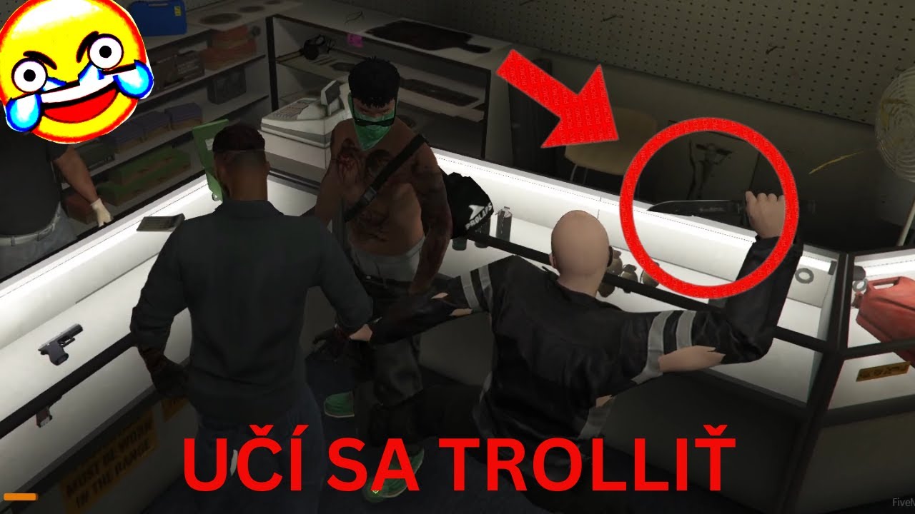 UČÍM NOVÁČIKA HRAŤ FIVEM!!!  (TROLLIT)